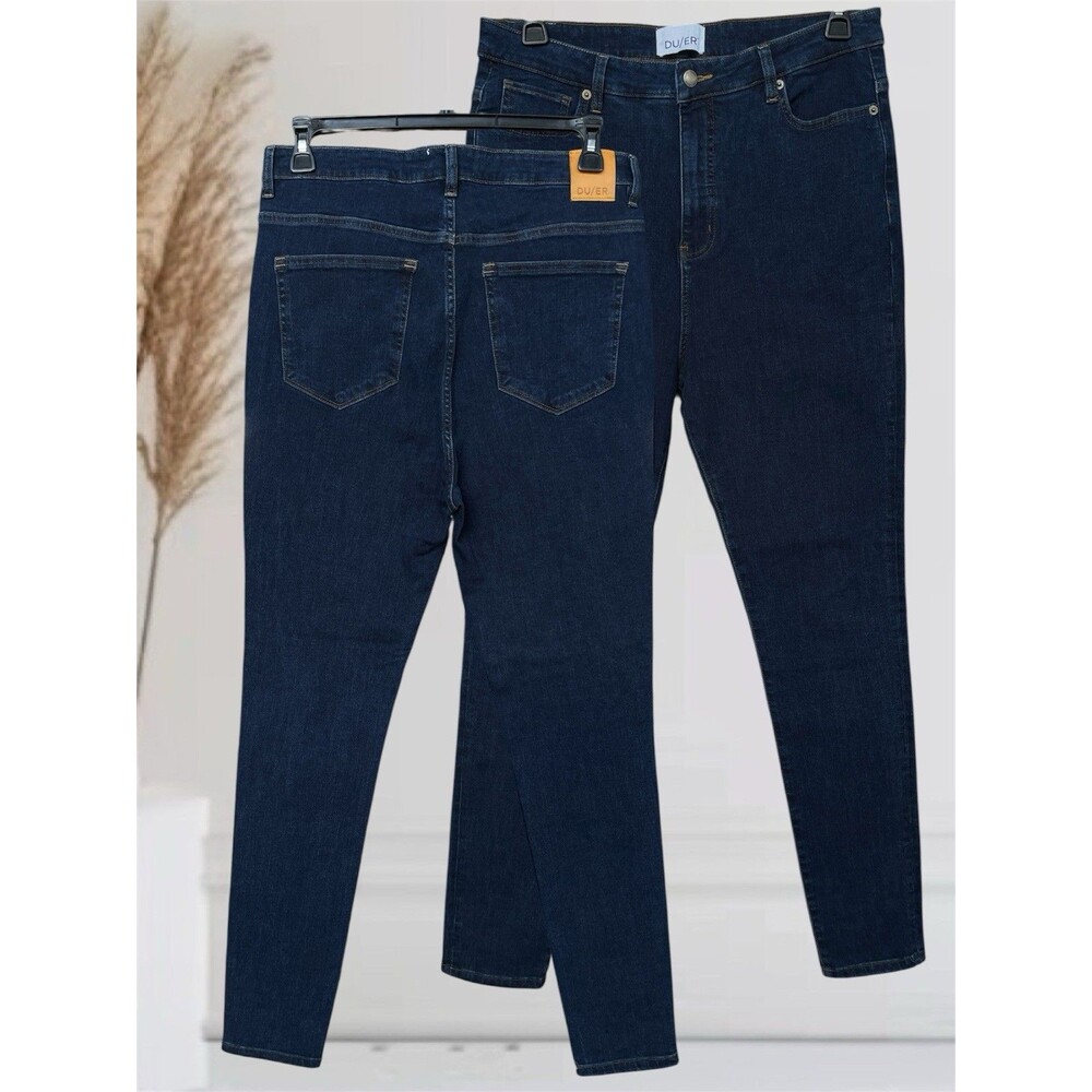 DU/ER  Skinny Women’s Size 34 Super High-Waist Stretch Blue Jeans